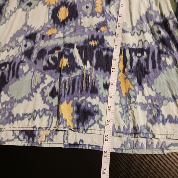 Nic+Zoe Summer Solstice V-Neck Short Sleeve Multicolored Blouse‎ Size L - Picture 12 of 12